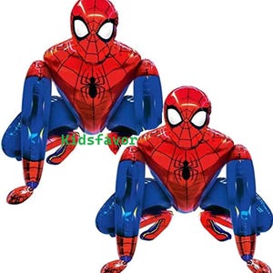 2 Pcs Spider-Man 3D Airwalker Balloons: Kids Birthday Party Decorations, 25in