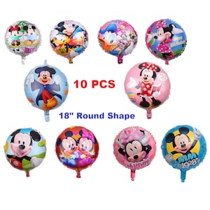 Disney Mickey Mouse Balloons 18&quot; for Girl Kids Birthday Party Supply Decoration (10pcs)