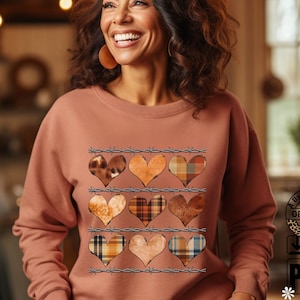 Western PNG Hearts Digital Art Bundle Graphics Barbwire Sublimation Download Cowgirl Fall Designs DTF PNG Autumn Design Heart Print