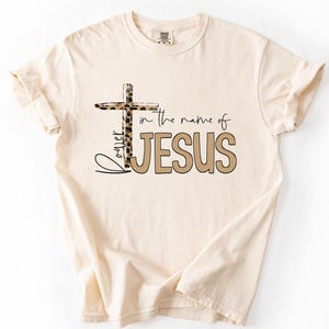 Sublimation Designs Downloads Christian PNG Files Sublimation Jesus PNG T-Shirt Digital Art Design Power in the Name of Jesus Digital Art