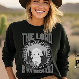 The Lord is my Shepherd, Psalm 23:1 bible verse graphic, PNG, Christian PNG, Sublimation, Print, Digital Download, Church Clipart, Design
