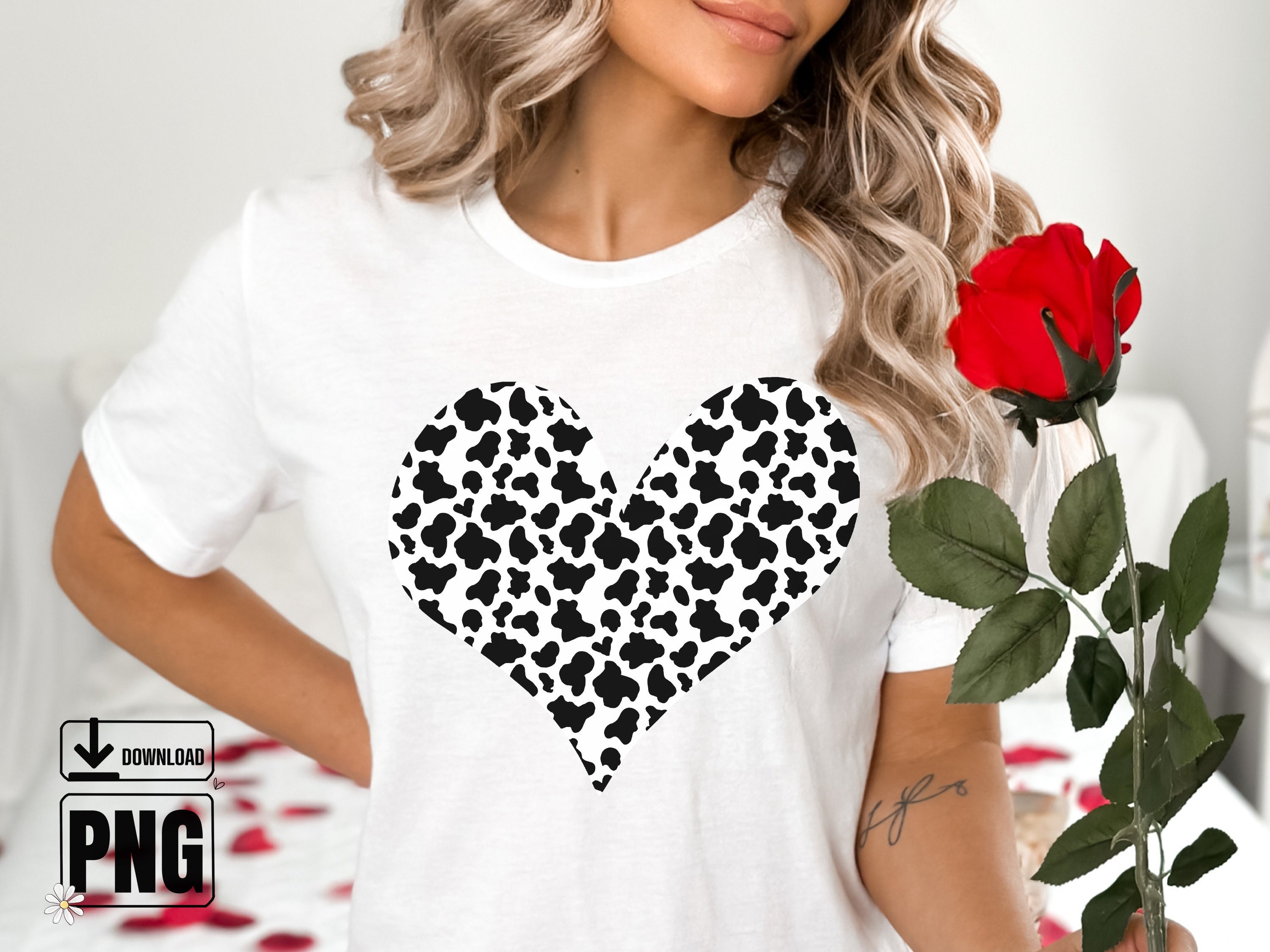 Grunge Distressed Digital Cow Print and Digital Cow Print Not