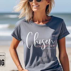 Christian Png design that says Chosen generation, 1 Peter 2:9, Sublimation Designs Downloads, Kingdom Minded graphic, Commercial Use