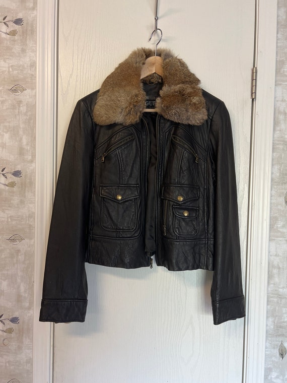 Guess Leather Jacket Gem