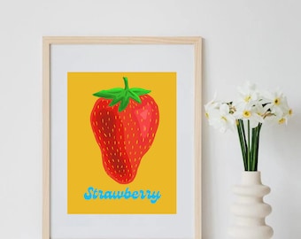 Strawberry Bright Maximalist Art