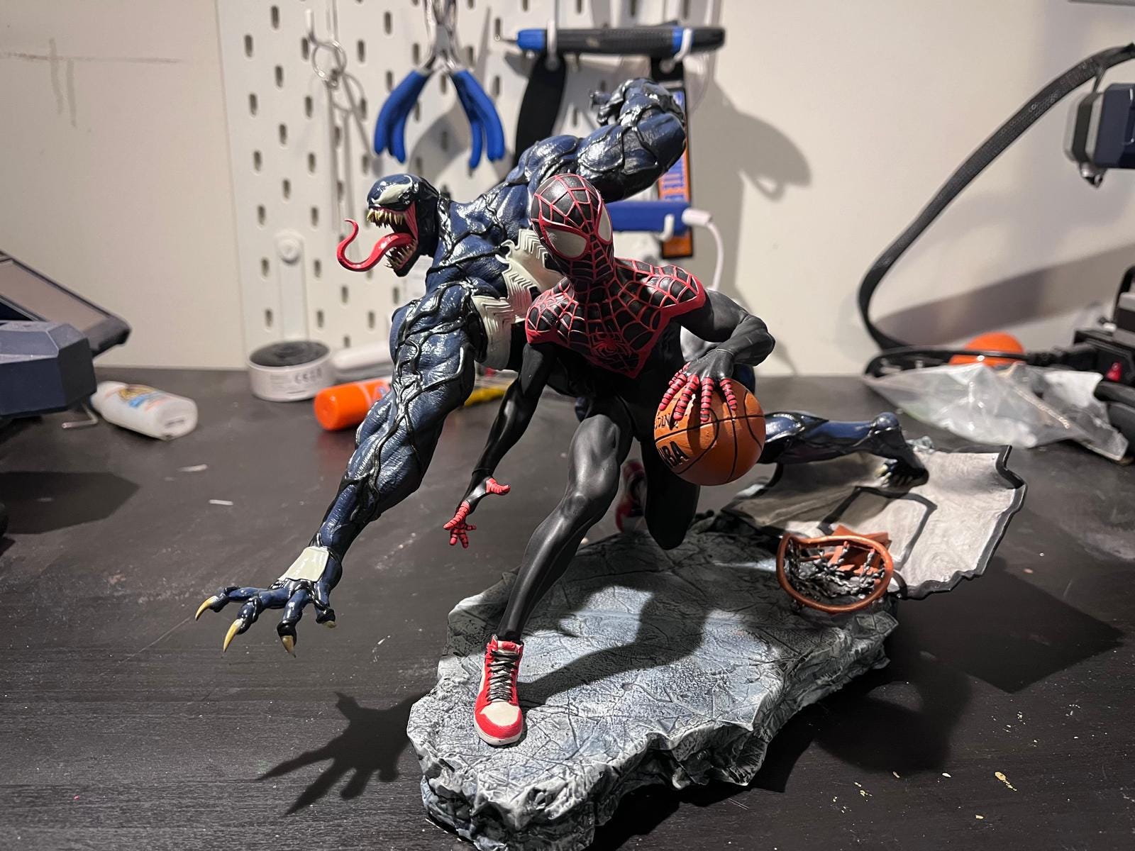 Spider-man Vs. Venom by CA3D | Miles Morales Vs. Venom 3D Printed