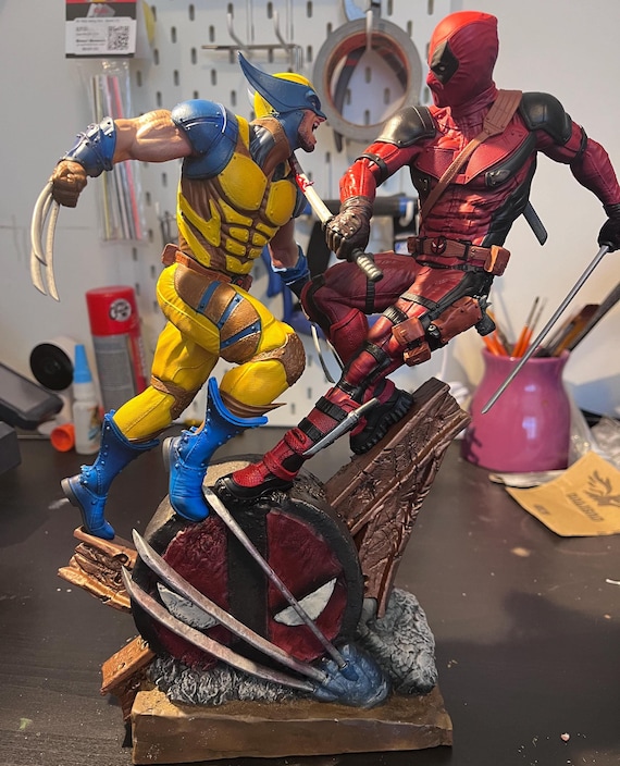 Deadpool Vs. Wolverine Painted Statue SANIX - Etsy
