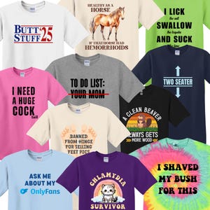 T-Shirt Roulette Mystery Box - Party Pack Edition, Funny Group Shirts, Adult Humor Tees, Shirt Swap Gifts, 5 or 10 pack