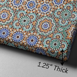 Islamic Wall Art Canvas OR Poster Ramadan Decoration Moroccan Mosaic Pattern Abstract Arabic Trendy Colorful Boho Decor Eclectic Spiritual STRETCHED CANVAS