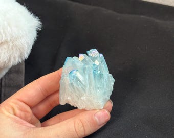 baby blue angel aura skinny quartz crystal