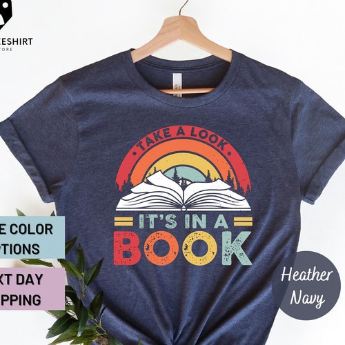 Take a Look It's in a Book Shirt Book Shirt Reading - Etsy