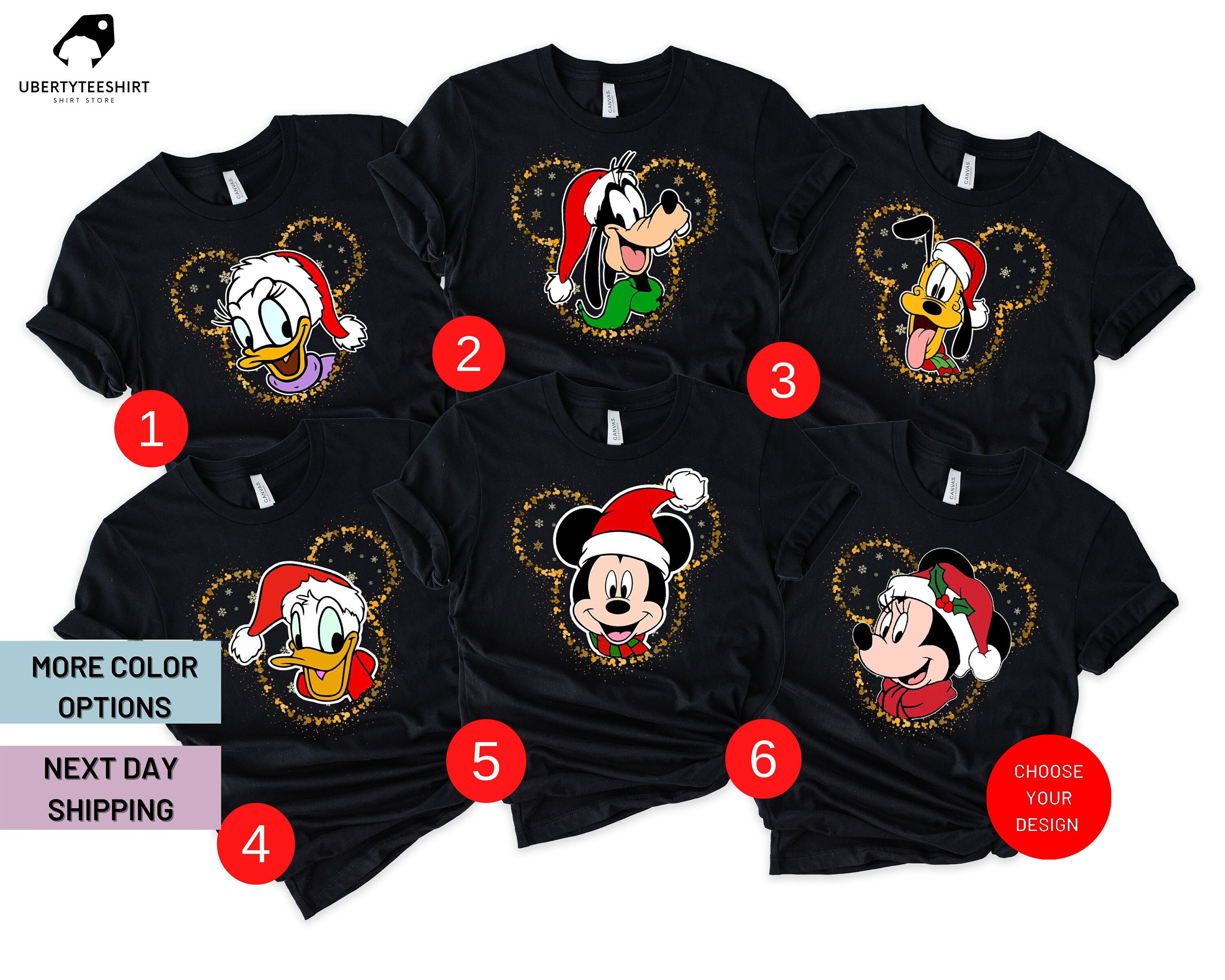 Discover Disney Character Christmas Shirt, Family Christmas Matching T-Shirt