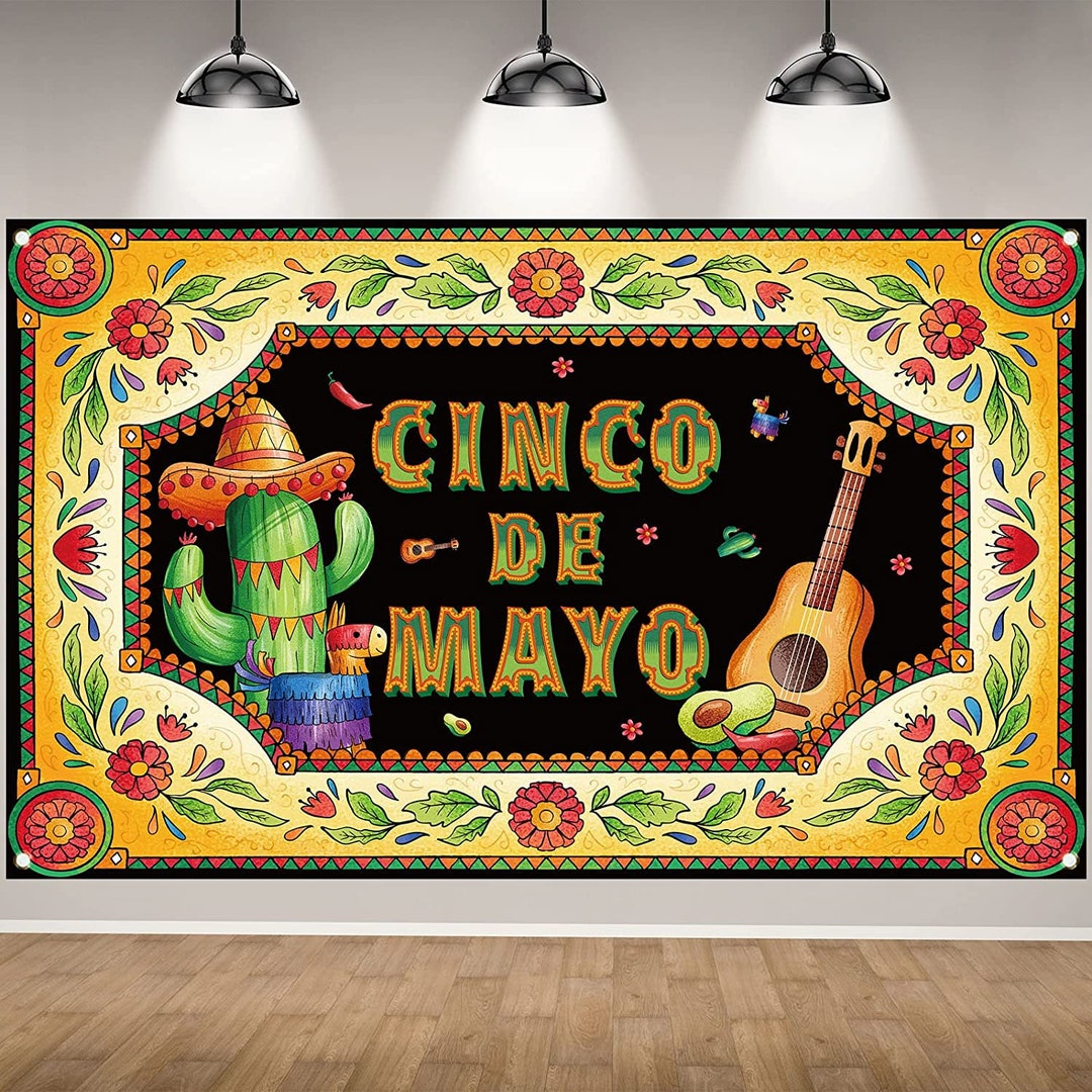 Cinco De Mayo Backdrop for Photography Mexican Banner Fiesta Etsy
