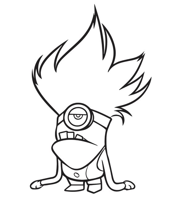 Simple Minion Coloring Pages For Preschoolers