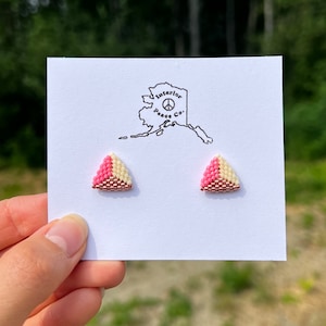 Beaded stud earrings| Handmade