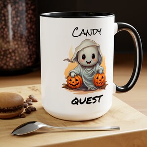 Halloween Ghost Mug: 15oz Fall Coffee Mug