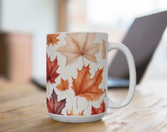 Fall Coffee Mug, Autumn Coffee Mug, Pumpkin Spice Mug, Fall Gift Idea, Autumn Gift Idea, Fall Leaves Coffee Mug, Fall Season, Autumn Decor