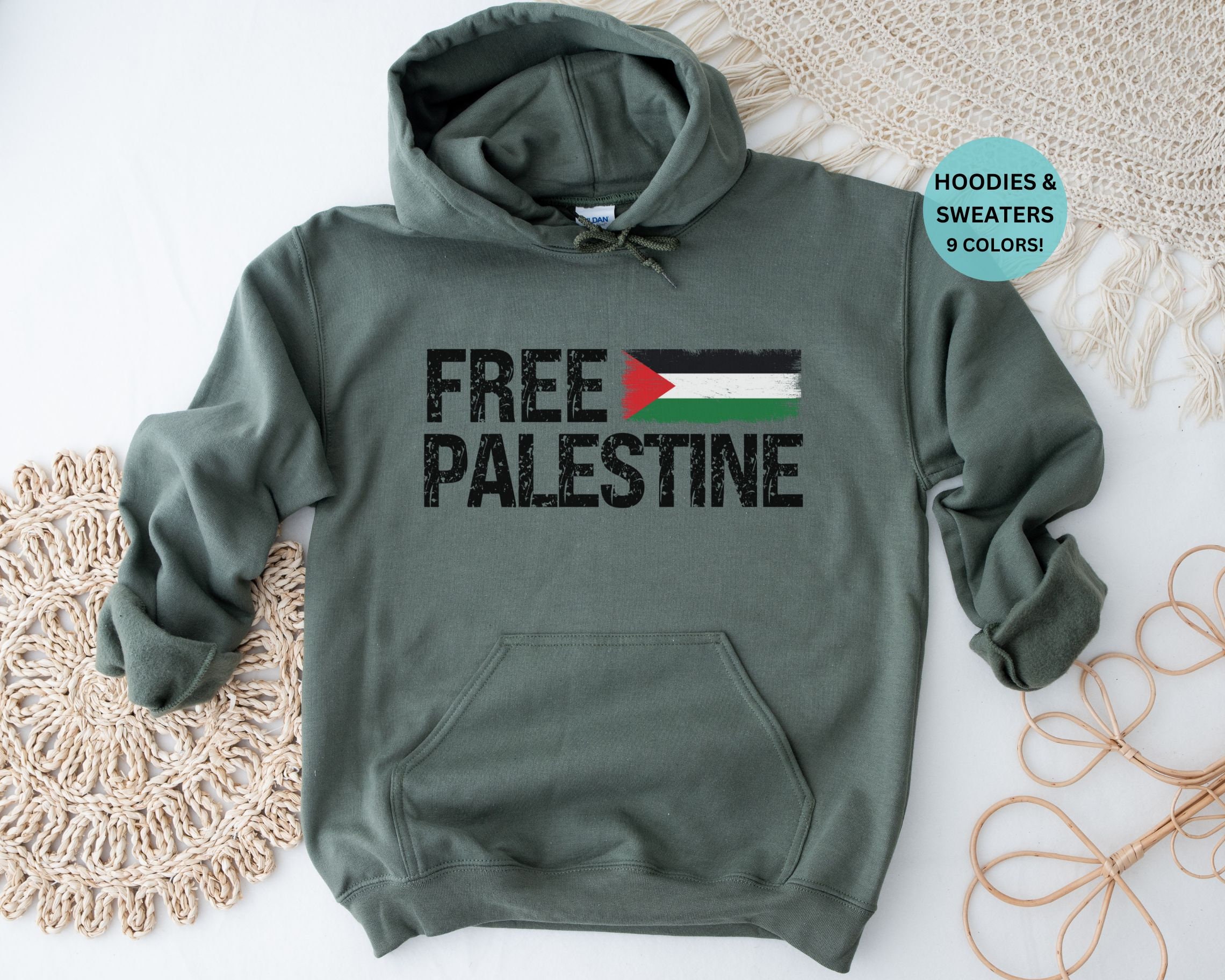 Palestine Sweatshirt Flag Clothing / Eco friendly