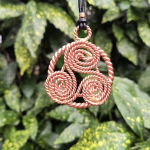 Tensor Ring Triskelion pendant | Sacred Tensor Necklace