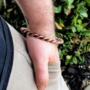 1/2 Sacred Cubit Tensor Ring Bangle | Arm Pain Healing Copper Bracelet| Thick 8 Guage wire