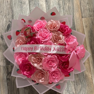 strawberry shortcake ramo buchon | flower bouquet