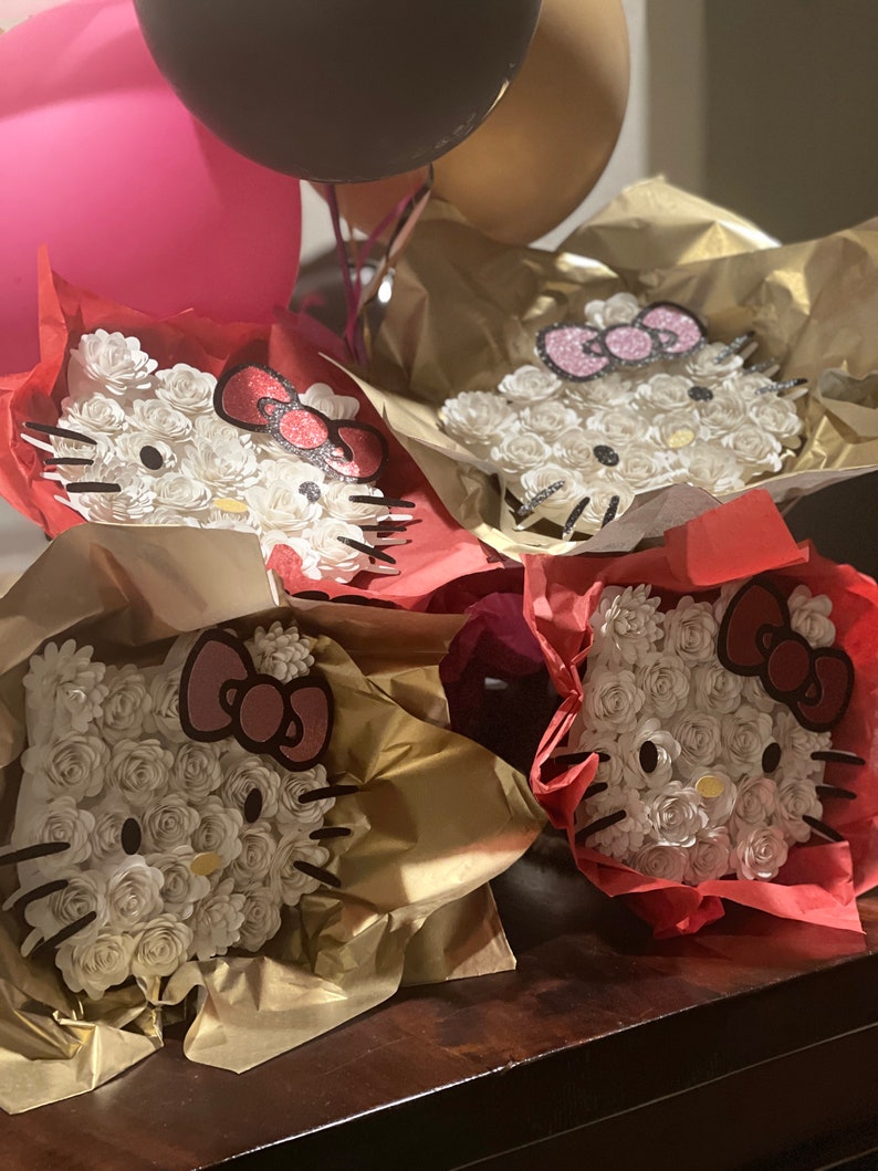 Hello Kitty Flower Bouquet - Etsy