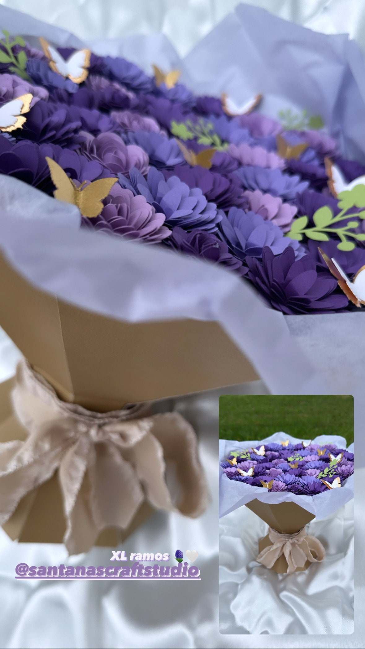 Mini ramo buchon de papel / paper flower bouquet/ roses / desk flowers /  desk decoration / 35 rose bouquet / forever roses / rosas eternas