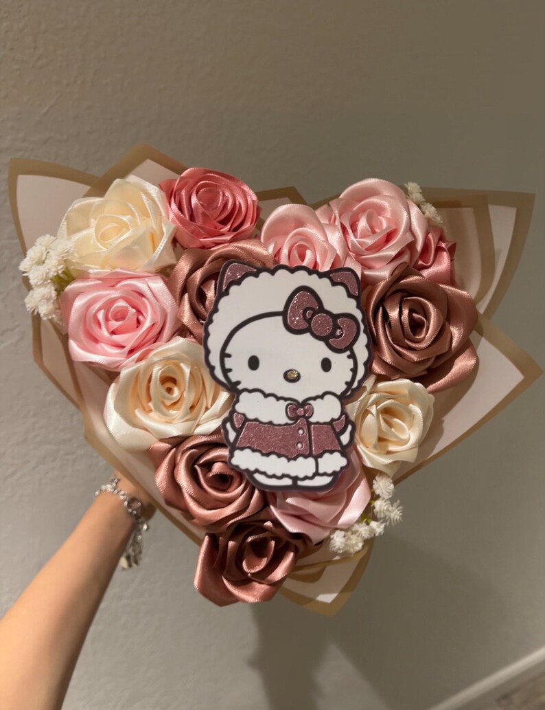 Hello Kitty Ramo Buchon Heart Shaped - Etsy UK