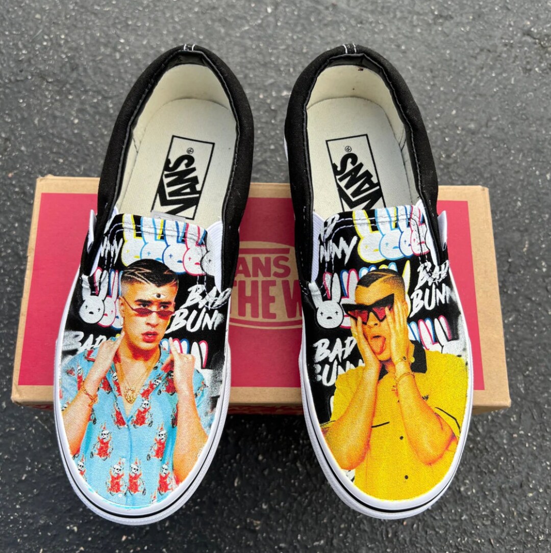 Bad Bunny Custom Vans Etsy