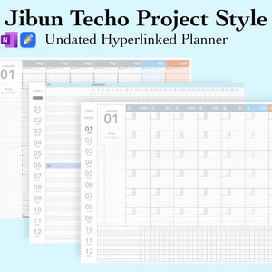 Kokuyo Jibun Techo Hyperlinked Undated Planner Calendar Hobonichi Planner Japanese Digital Planner Habit Tracker Project GoodNotes OneNote