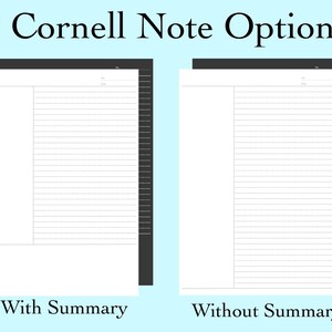 Kokuyo Campus Cornell Notebook Digital Paper Templates A4, B5, Letter ...