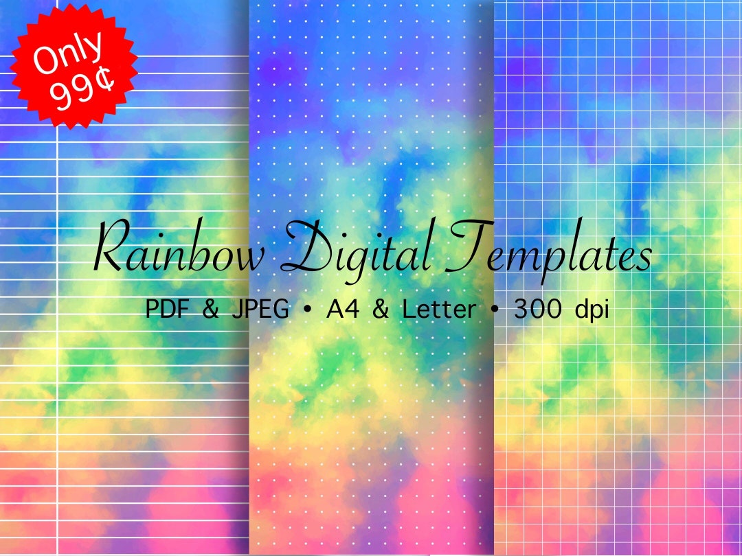 rainbow-digital-paper-templates-lined-square-grid-dot-grid-pdf