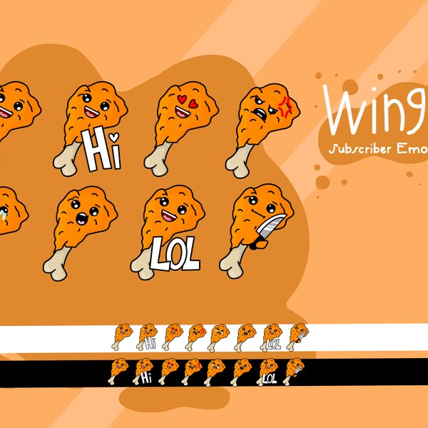 Chicken Wing Emote Etsy