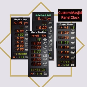 Masjid Clock Salah Prayer Time LCD panel Display