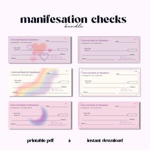 Money Manifestation Checks Bundle