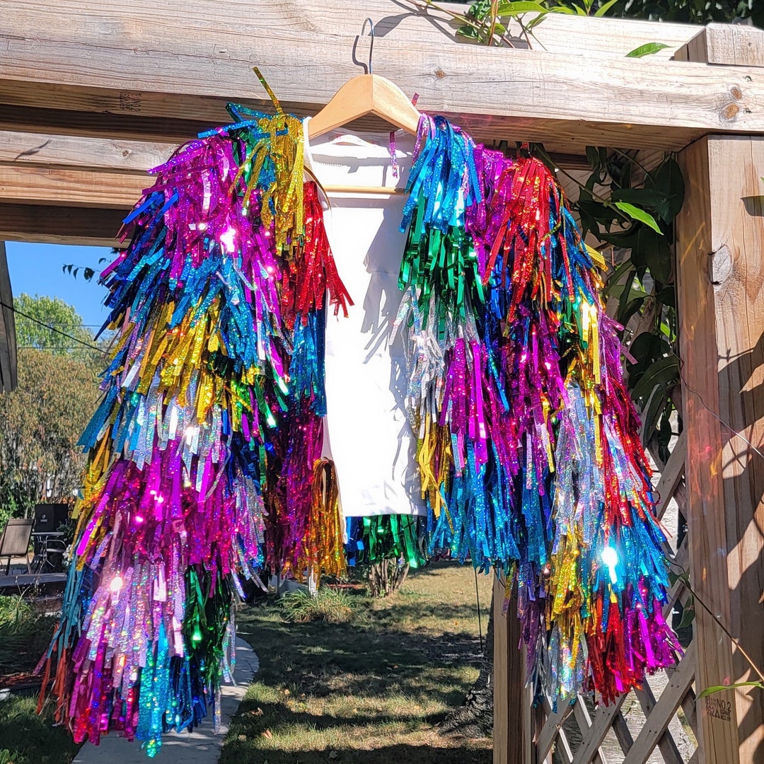 Custom Order Handmade Tinsel Fringe Jacket Etsy