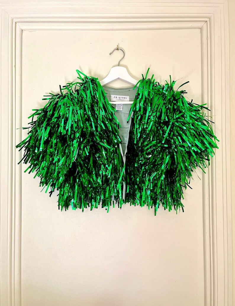 Custom Order Handmade Tinsel Fringe Jacket Etsy