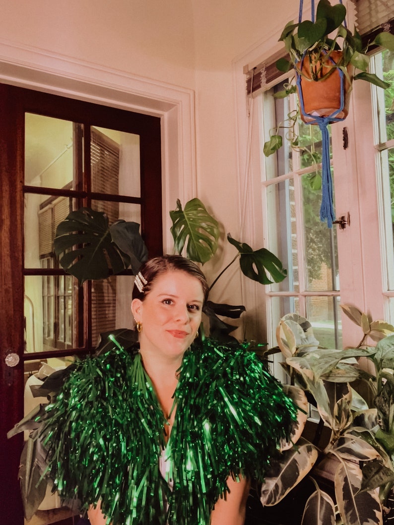 Custom Order Handmade Tinsel Fringe Jacket Etsy