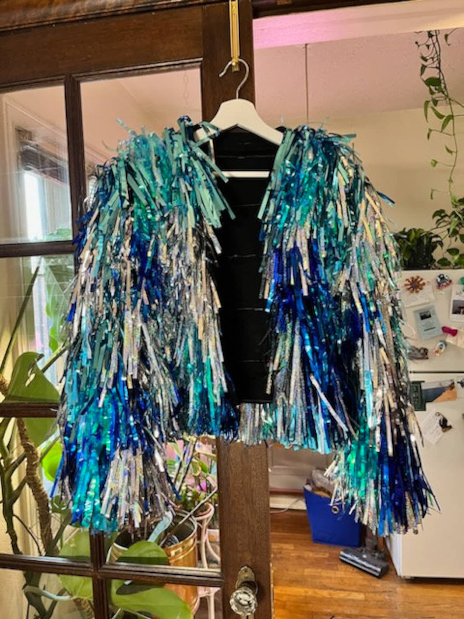 Custom Order Handmade Tinsel Fringe Jacket Etsy