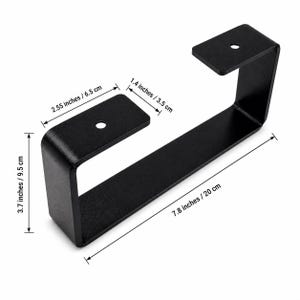DIY Modern Monitor Riser Steel Bracket Legs, Matte Black, Set of 2 image 5
