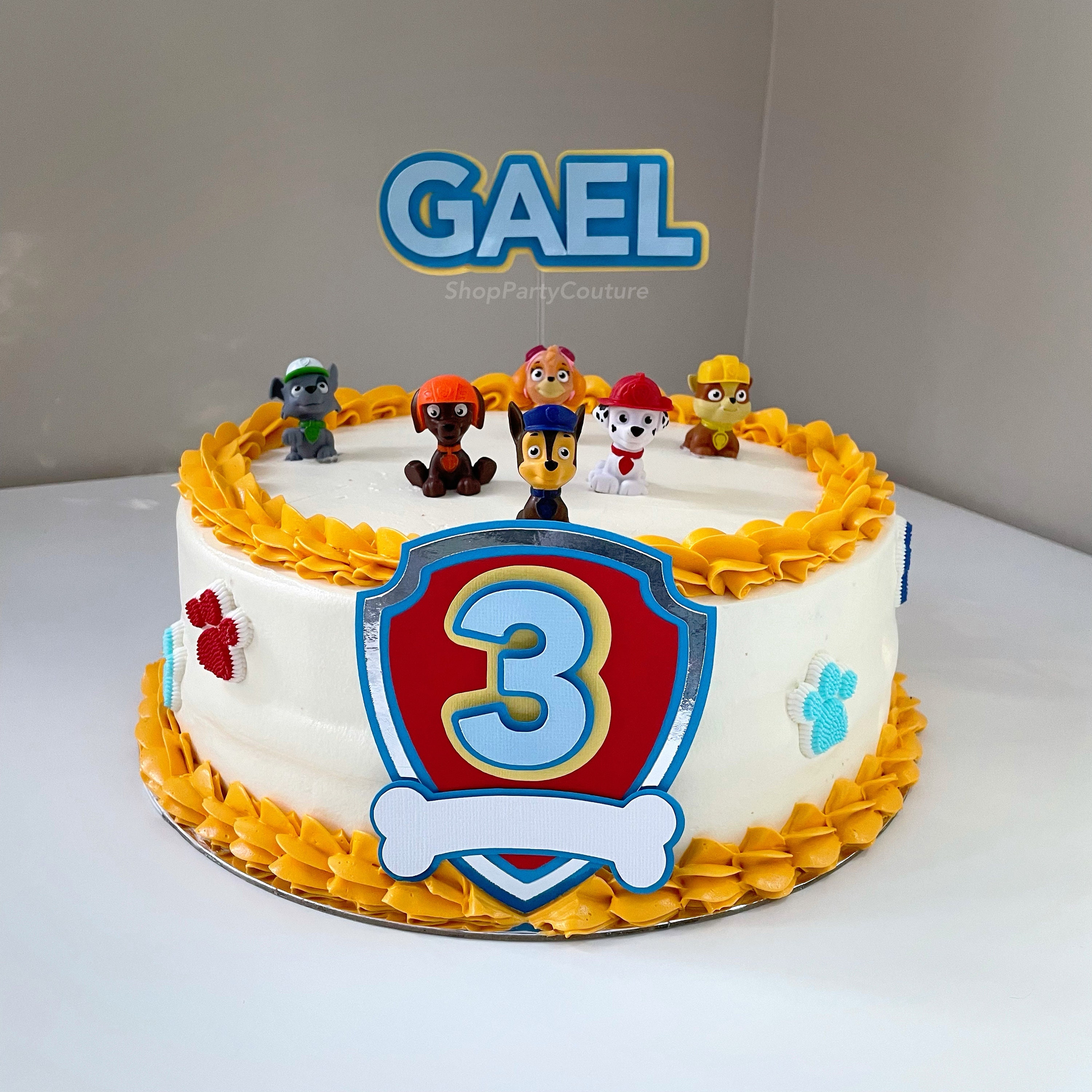 CAKE TOPPER 3D THEME PAT PATROUILLE - CHIFFRE OU LETTRE - Nae & Moi