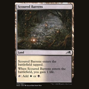 SCoured Barrens - Kamigawa: Neon Dynasty FOIL Artist Proof Karte