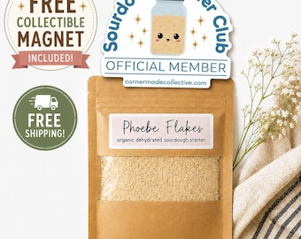 Award-Winning Organic Sourdough Starter, Phoebe Flakes, 100 Year Old