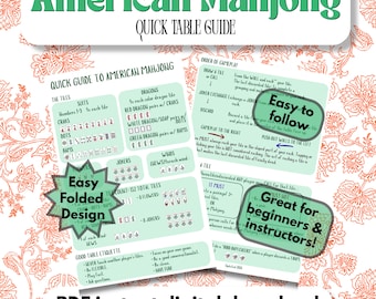 Tabla de referencia rápida imprimible para principiantes del Mahjong americano: Guía rápida (descarga en PDF)