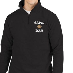 Embroidered Football Sweatshirt: Unisex Game Day Fleece Pullover