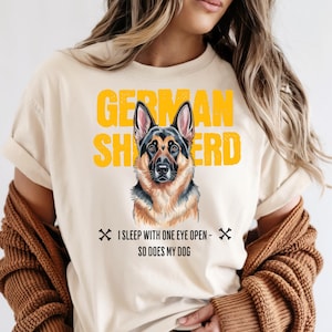 German Shepherd Comfort Colors Shirt, Unisex Dog T-Shirt, Dog Mom Gift, Loyal Companion Tee, Dog Lover Gift for Pet Owners
