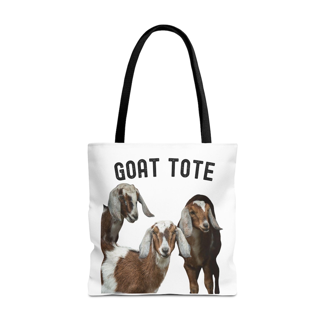 Goat Tote, Nubian Goat Tote Bag, Goat Lovers Gift, Goat Travel Bag ...