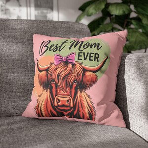 Funda de almohada de vaca de las Tierras Altas, regalo para el Día de la Madre, decoración de granja, regalo para amantes de las vacas, funda de almohada decorativa