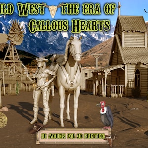 Wild West architecture and characters - STL