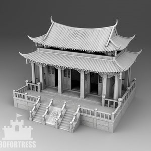 Cina modello 3d di edificio